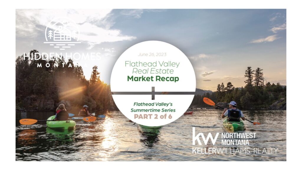 Water with trees and kayakers, Montana recreational sports, Flathead Valley Real Estate Market Recap, Things to do in the Flathead