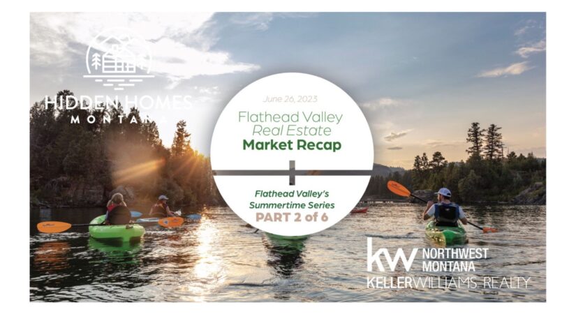 Water with trees and kayakers, Montana recreational sports, Flathead Valley Real Estate Market Recap, Things to do in the Flathead